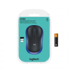  Logitech Wireless Mouse M185 Blue